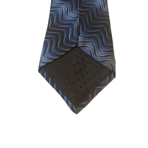 Bugatti Neck Tie Mens Luxury Blue Abstract Silk Business Church Made in USA‎ - Picture 6 of 12